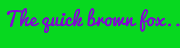 Image with Font Color 7E0CCE and Background Color 07D81F